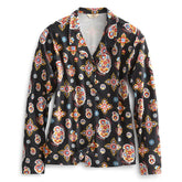 Long-Sleeved Button-Down Pajama Top