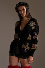 FEELING EXTRA EMBELLISHED SWEATER