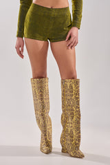 YOUR TIME IS COMING VELVET DENIM SHORT