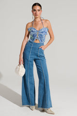 SPREAD YOUR WINGS DENIM BUTTERFLY JUMPSUIT