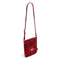 Collegiate Triple Zip Hipster Crossbody Bag