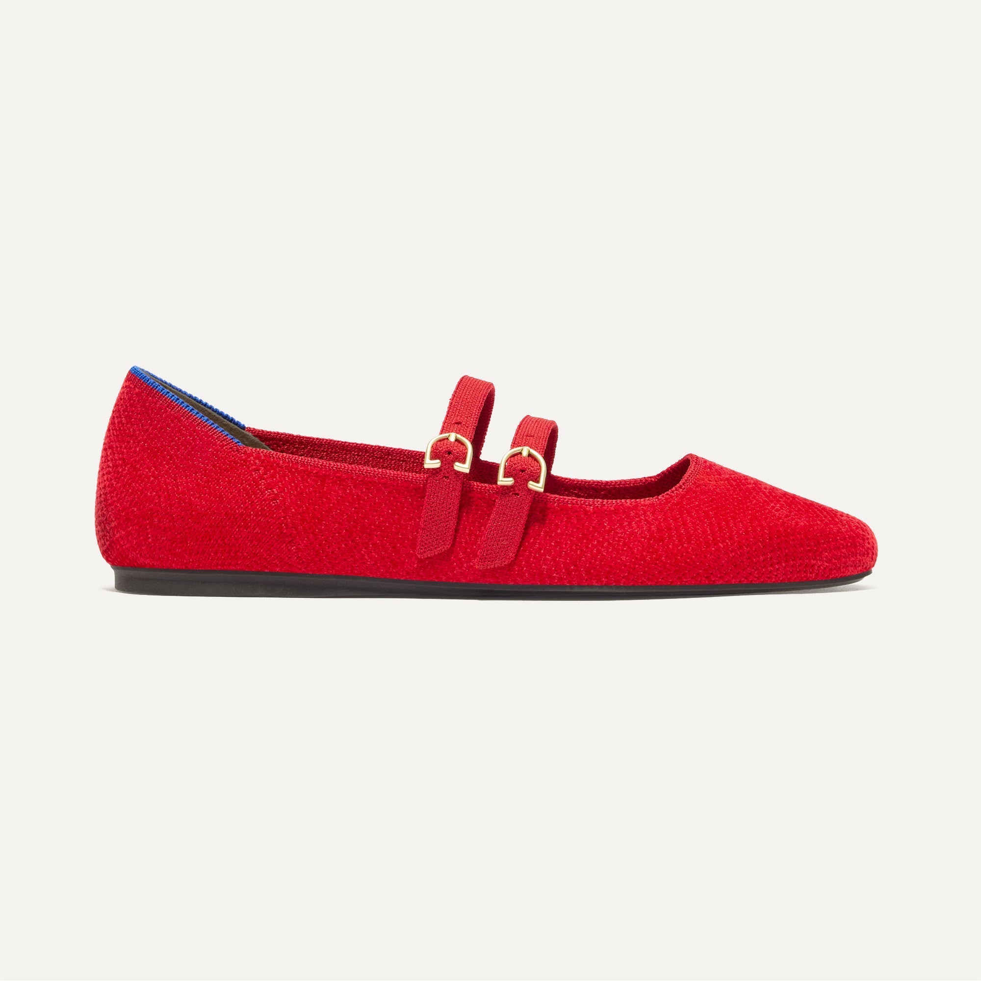 The ReVelvet™ Double Buckle Mary Jane - ReVelvet™ Red Crisp