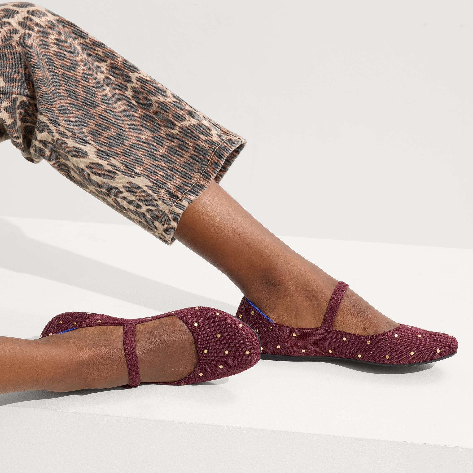 The Square Mary Jane - Studded Syrah
