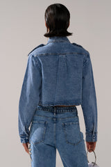 SPARKLE AND SHINE QUEEN DENIM BUTTON DOWN