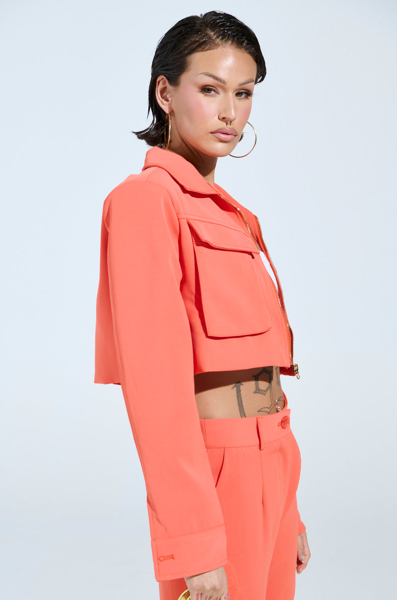 TAKE IT EASY CARGO BOMBER IN ORANGE