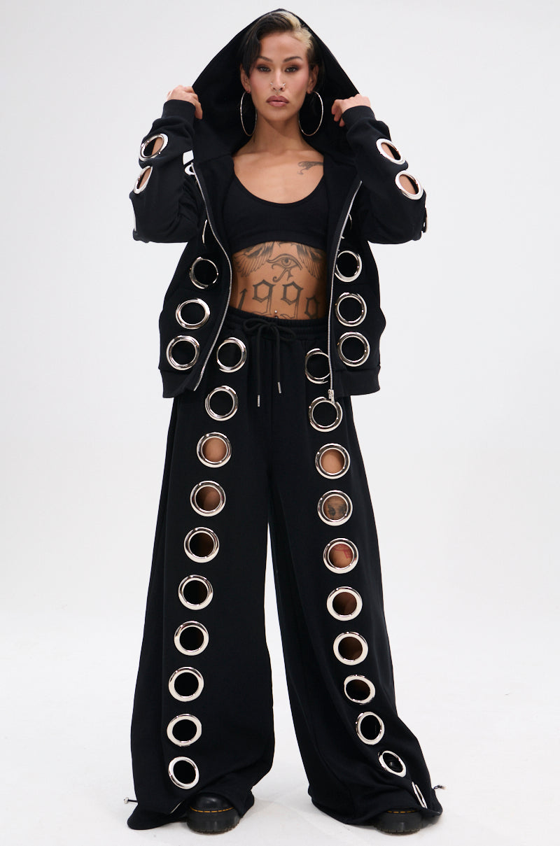THROUGH THE NIGHT SWEATSHIRT WITH HOLES
