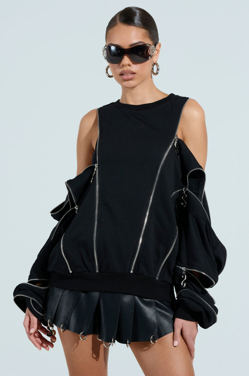 UNZIP ME SWEATSHIRT