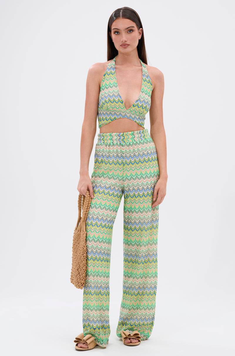 JUST A FEELING CROCHET HALTER TOP