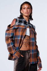 ALL IN A DAYS WORK BUTTON DOWN FLANNEL SHIRT