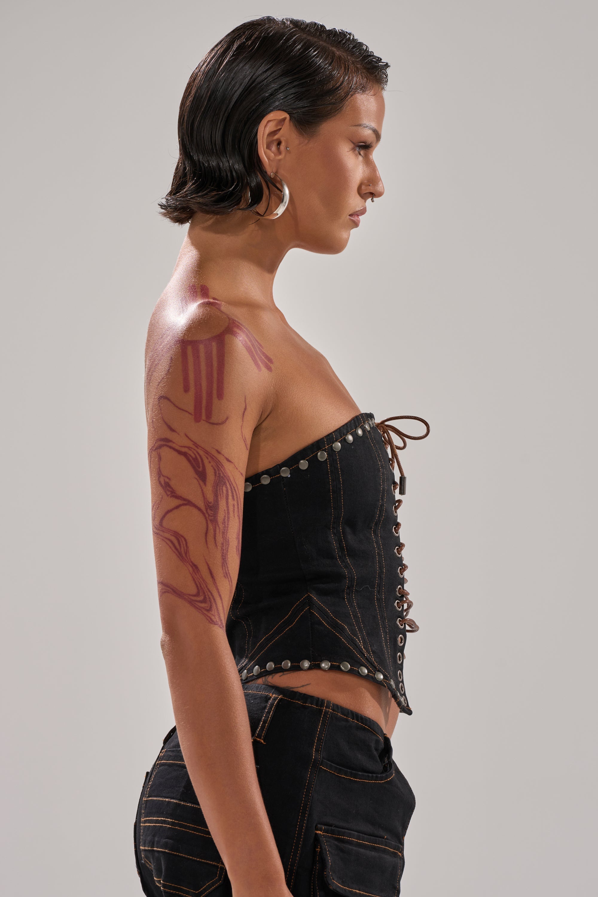 FEELING FRISKY LACE UP CORSET