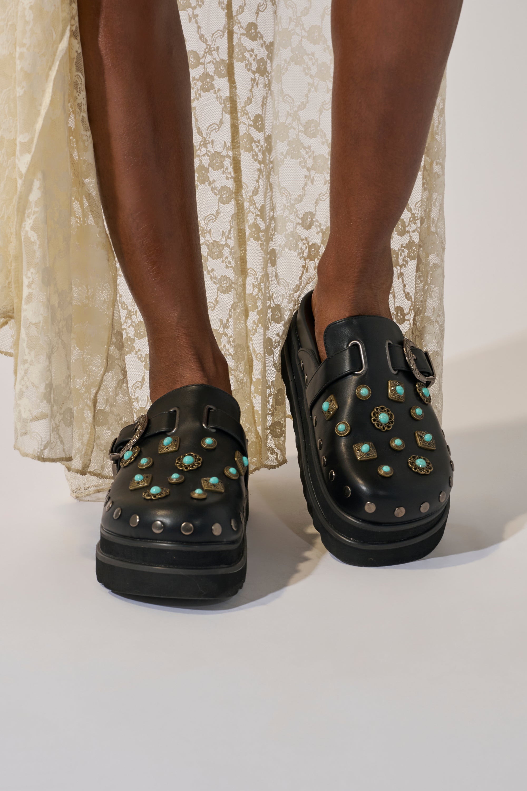 AZALEA WANG MAVIS FLAT EMBELLISHED CLOG