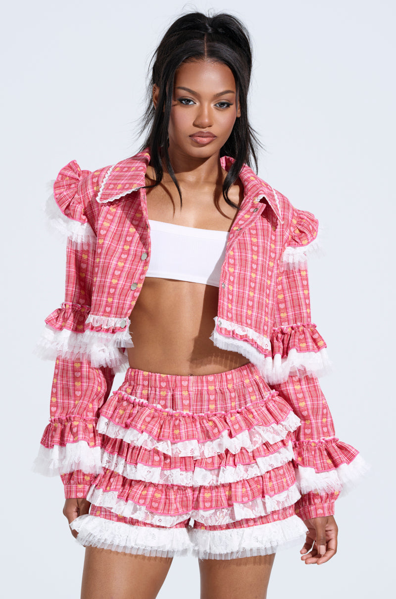 SUNNY RUFFLE BOMBER