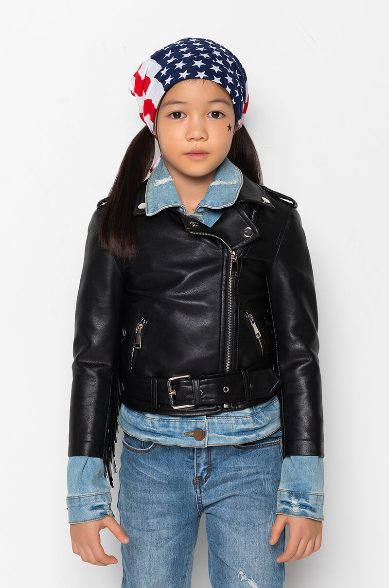 GOT IT FROM MY MAMA FRINGE MOTO JACKET