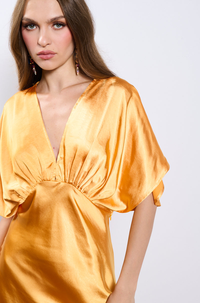 MAD IN LOVE SATIN MAXI DRESS