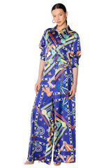 PARISIAN SATIN PRINTED PALAZZO PANT