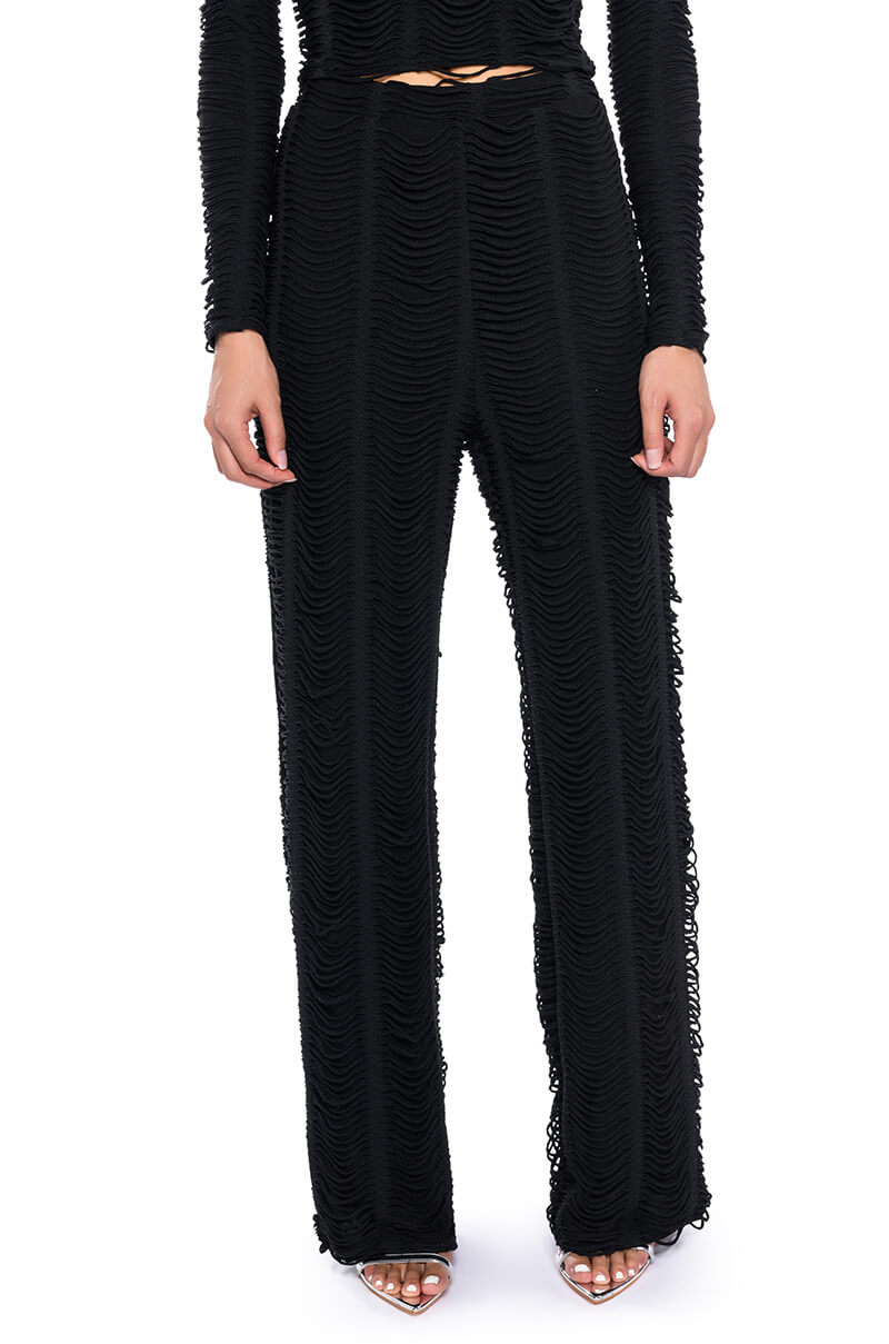 RUNNING WITH THE WOLVES TEXTURED PANTS