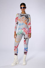 SHES ARRIVED GRAFFITI JUMPSUIT