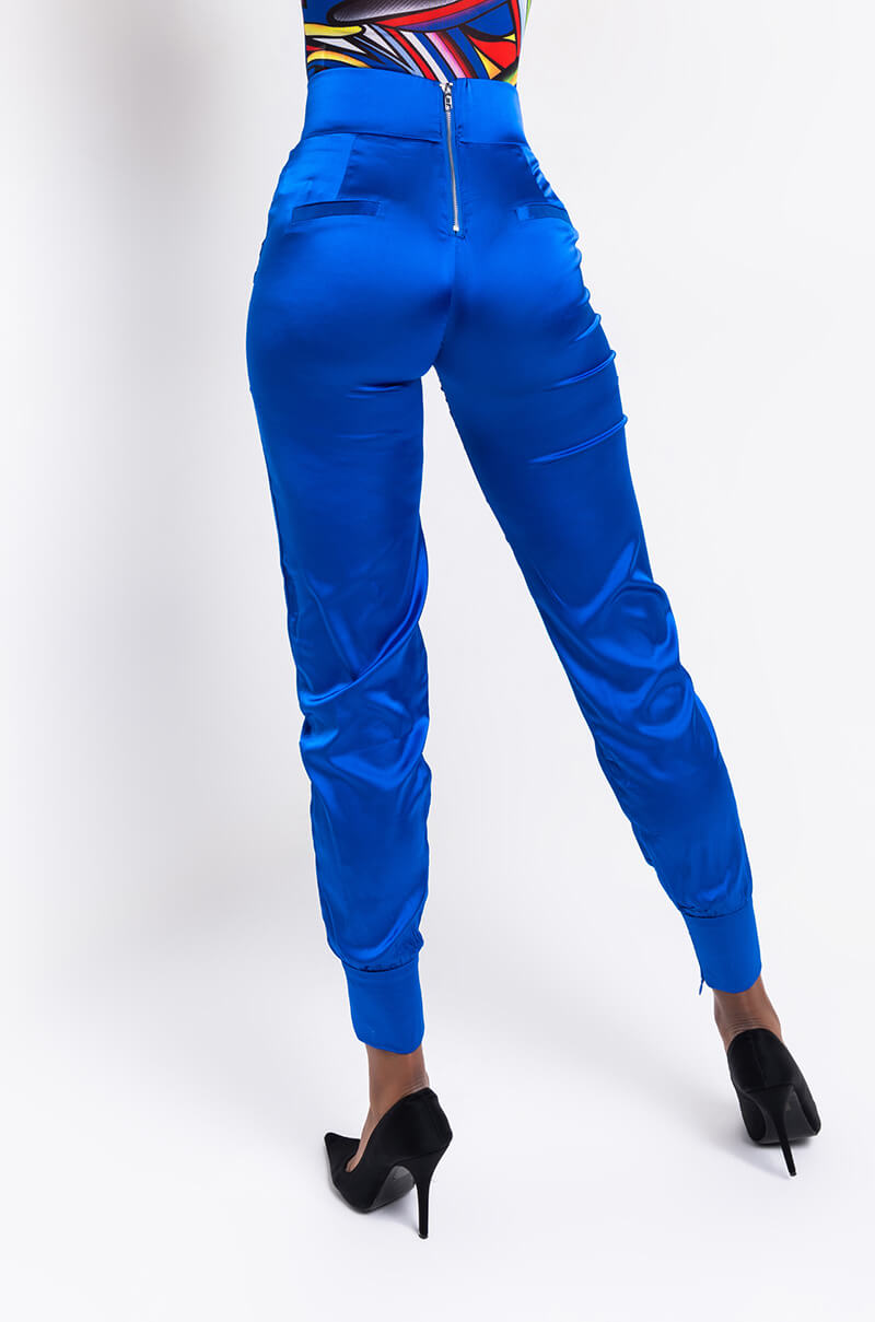STARS IN THE SKY RHINESTONE SATIN PANTS