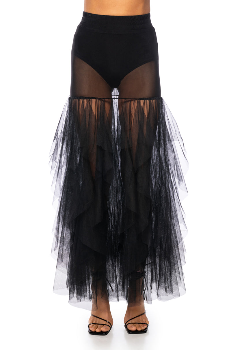 VIBING ON MY OWN TULLE MAXI SKIRT