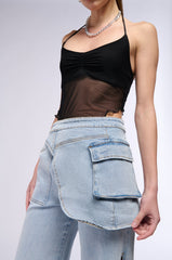 WHY BE NORMAL ASYMMETRICAL DENIM BELT
