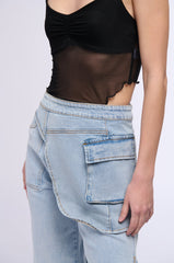 WHY BE NORMAL ASYMMETRICAL DENIM BELT